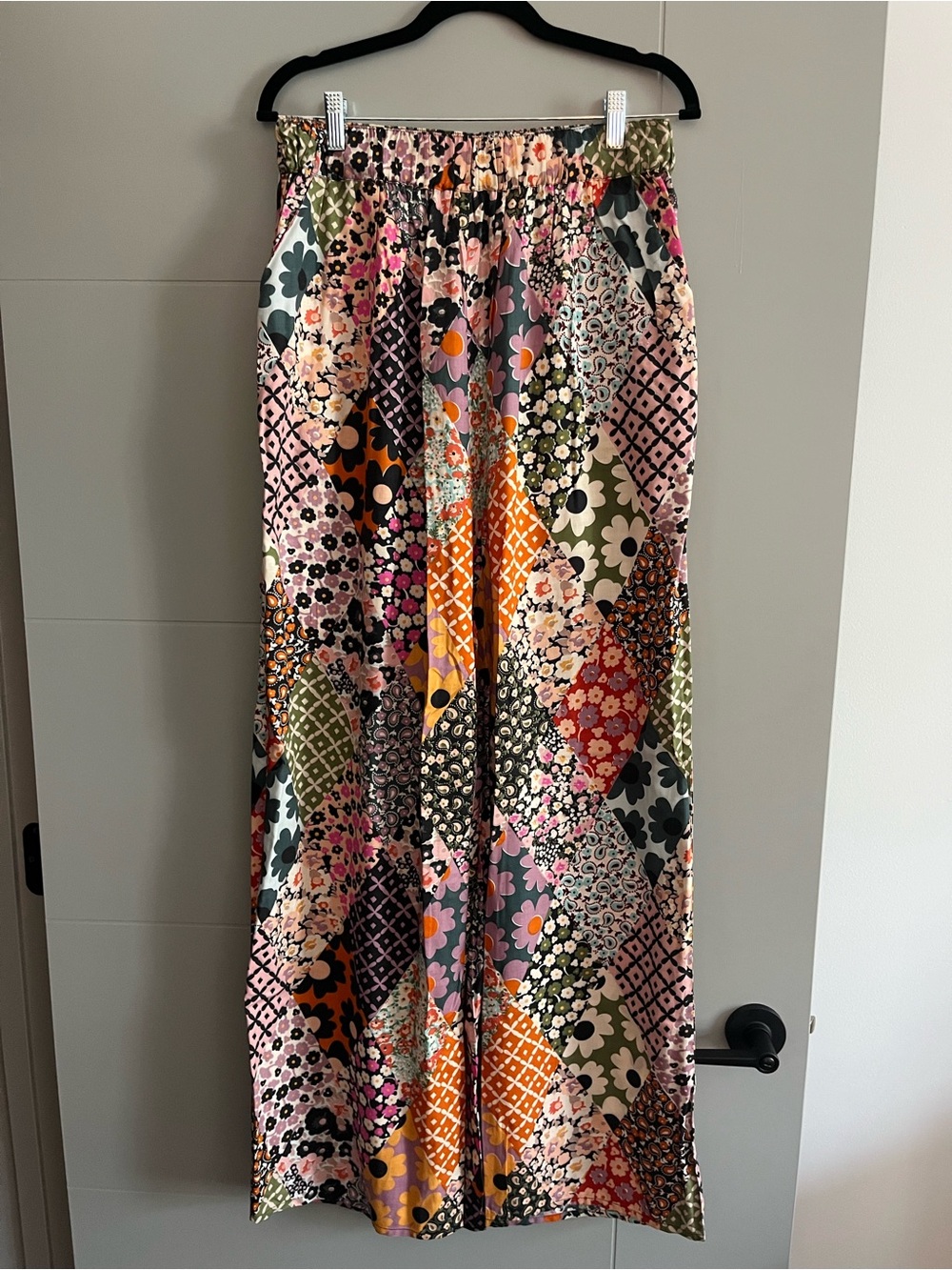 NWOT NastyGal • Multicolor Patchwork Floral Top + Pant Set